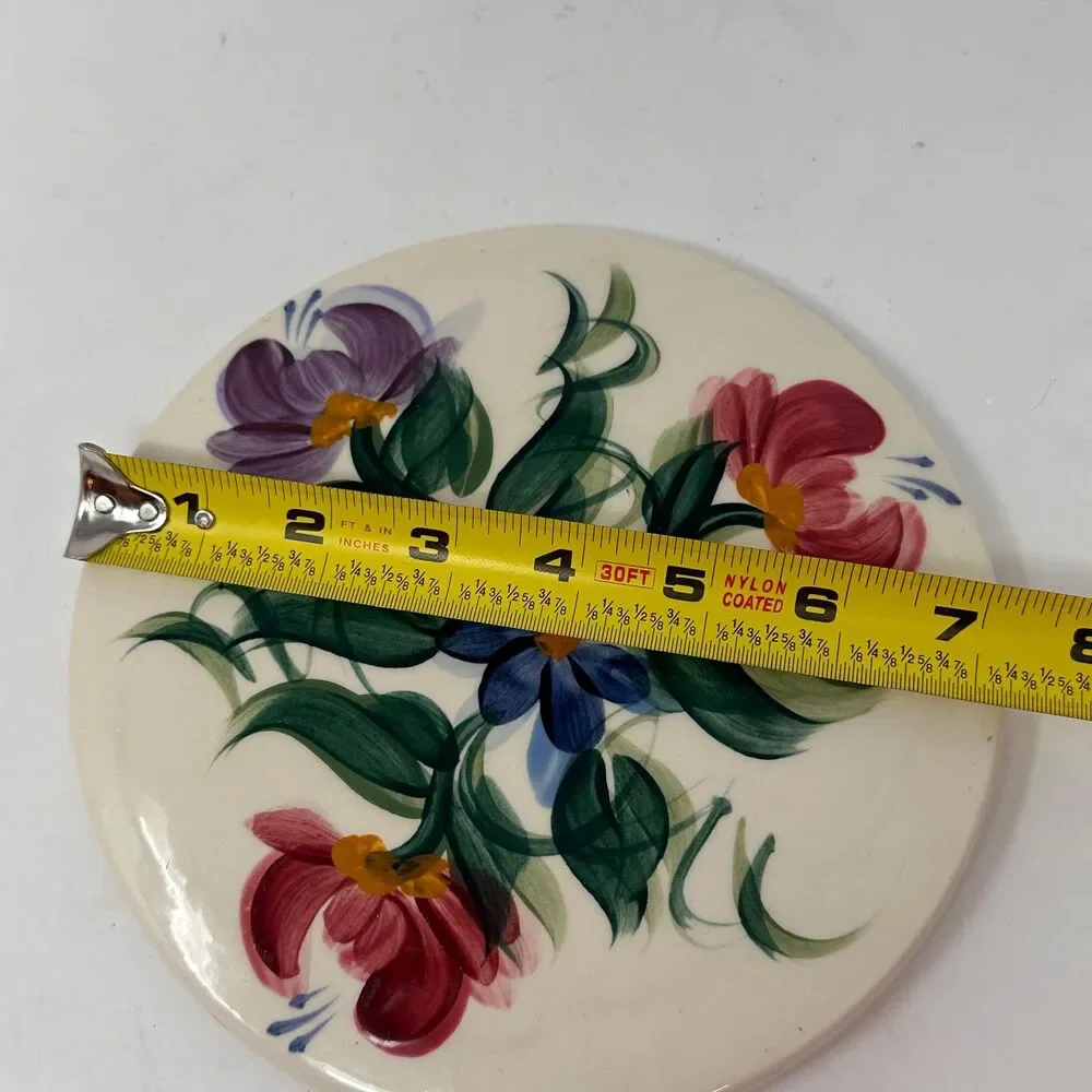 Gail Pittman Annabella Trivet 1995 Signed Ceramic Hot Plate Pottery Decor - READ